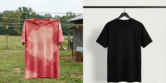 Comparacion polo negro desteñido vs polo negro teñido reactivo basicos365